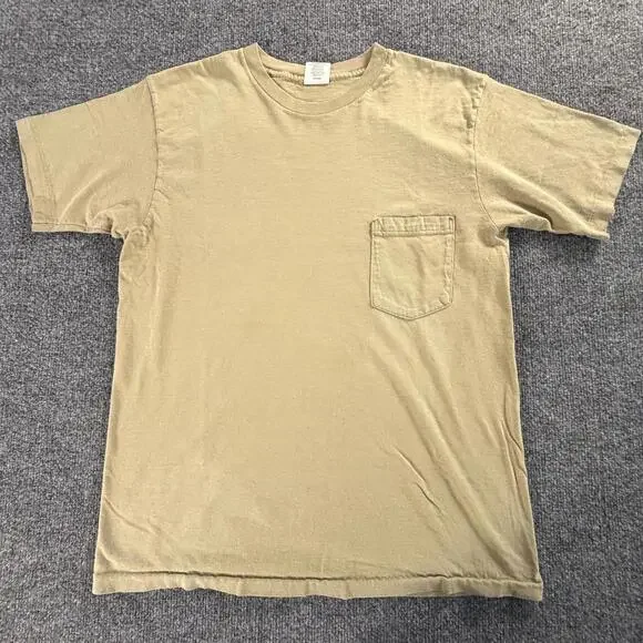 Vintage Old Navy USA Made Pocket T-Shirt Beige 90s Size‎ M #816