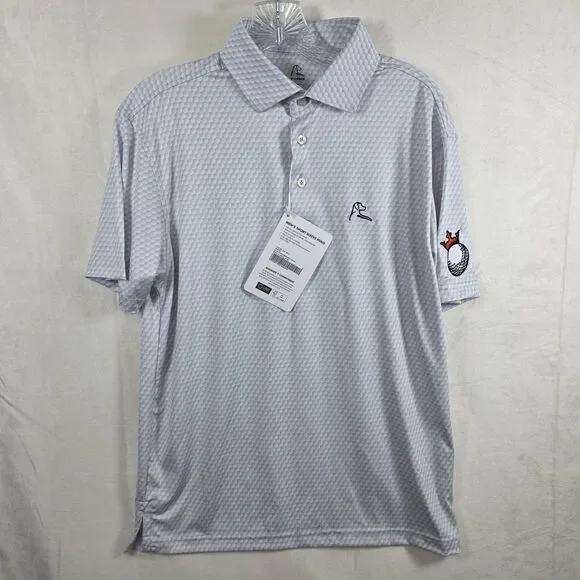 NWT Rhoback The Be The Ball  Performance Polo White  Size S LOGO