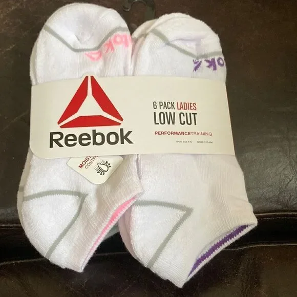 Reebok Performance Training Low Cut Socks 6pk
