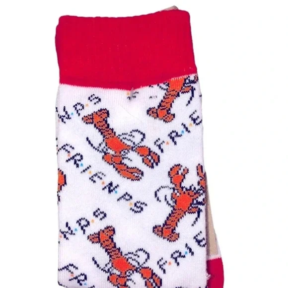 Friends lobster print fun socks