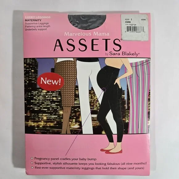 Love Your Assets Marvelous Mama Lucky Leggings Maternity‎ Size 1 Slate