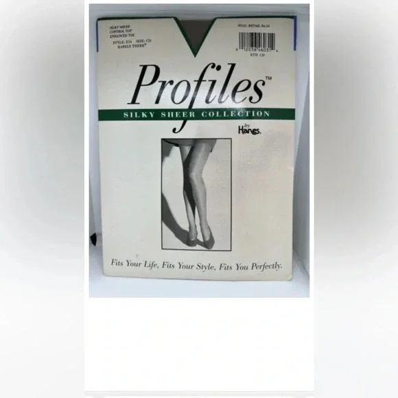 Hanes Profiles Silky Sheer Pantyhose Size CD Style E14 Barely There Control Top​