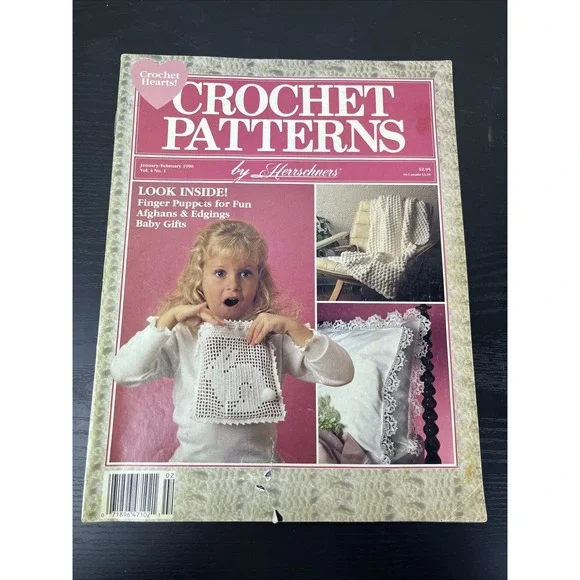 Herrschners Crochet Patterns‎ Vol 4 Jan Feb 1990 Vintage Crochet Magazine