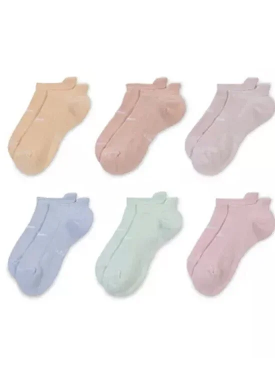 6 Pair Women's Nike No Show Socks Size M Everyday Cotton Cushioned 6 Pack