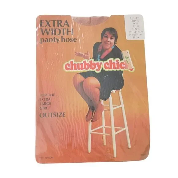 Chubby Chick Extra Width Pantyhose Beige Sz A‎ 44