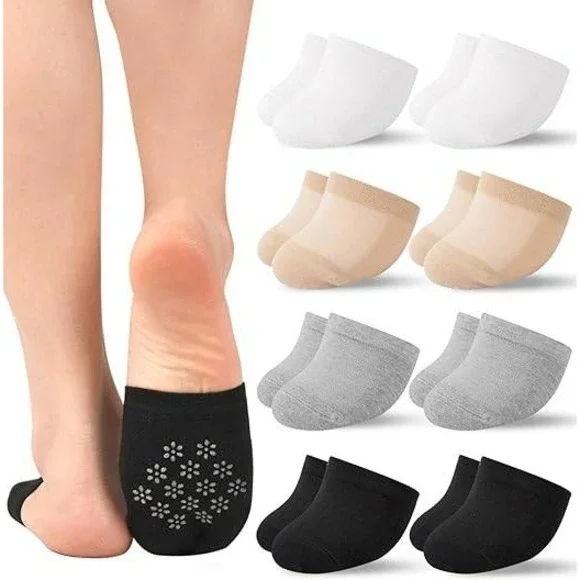 Set of 8 Murmorers Women's for Mules Half Socks Toe Topper Covers No Show In