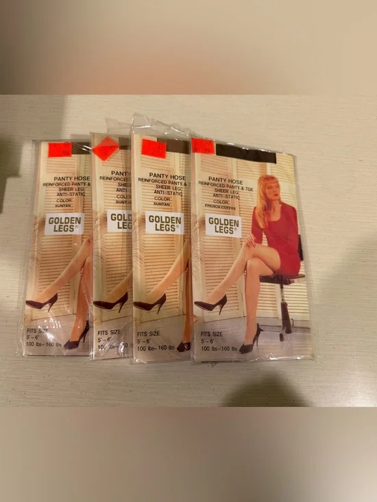 Vintage Golden Legs Pantyhose Lot – Regular Size – New in Package