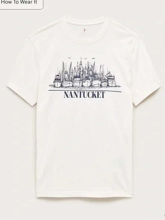 J crew Nantucket Vintage-wash cotton graphic T-shirt