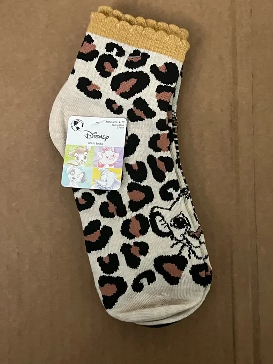 Disney Women’s Low Cut Ankle Socks 2 Pairs Size 4-10
