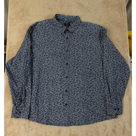UNTUCKit Lakemont shirt regular fit Mens‎ 3XL Navy Floral Cotton Button Down EUC