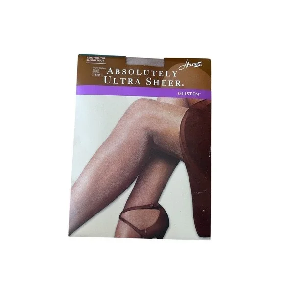 Hanes Pantyhose Womens Size B copper Ultra Sheer Control Top Sandal Toe small