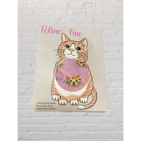 Feline Fine Cozy Socks