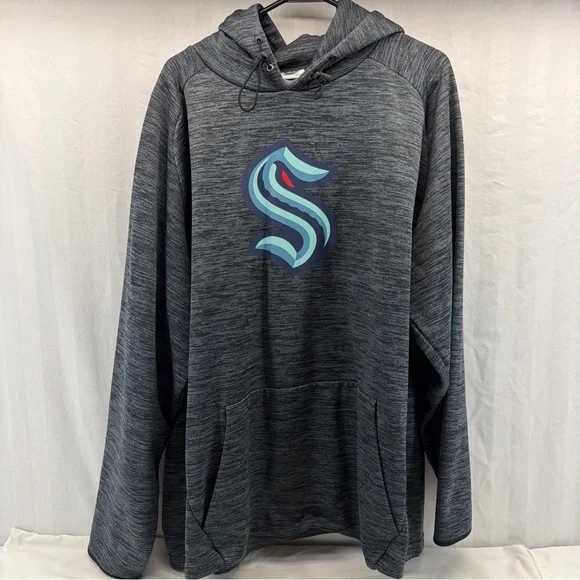 NHL‎ Charcoal Gray Hoodie with Blue Logo