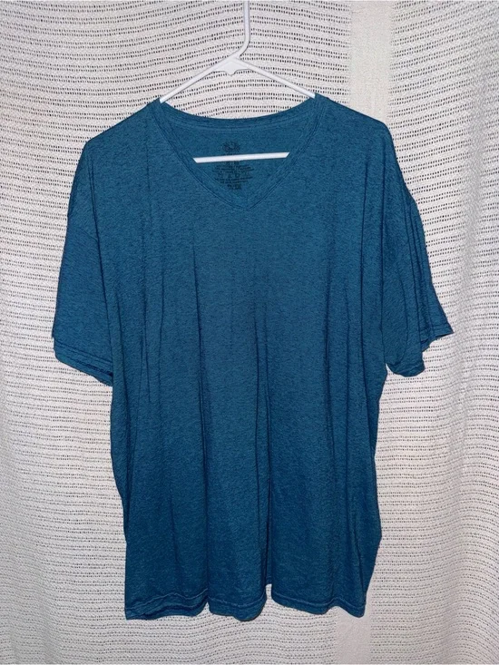 Men's V-Neck T-Shirt - Teal Blue
