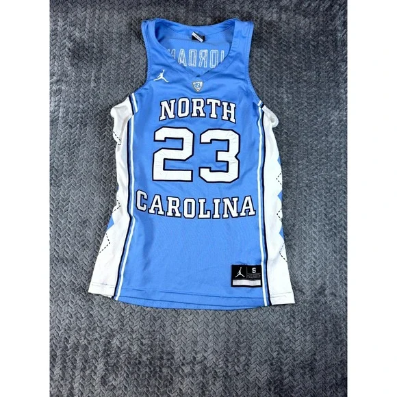 Jordan Jersey Mens Small Blue North Carolina Tar Heels Michael Jordan #23 NCAA