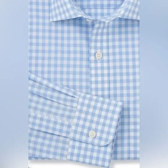 Classic Blue Gingham Dress Shirt