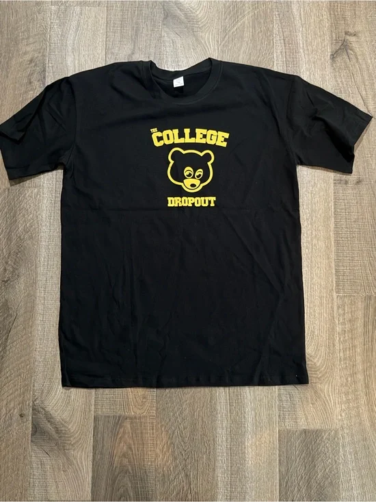 College Dropout Black Short Sleeve Graphic Tee