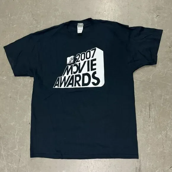 2007 MTV Movie Awards Crew T-Shirt 6/3/07 Universal City Black Short‎ Sleeve XL