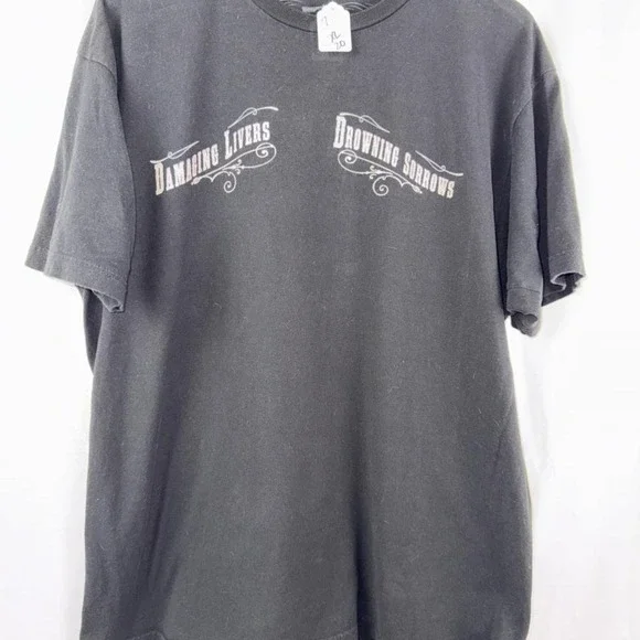 Seven Deadly T-Shirt Mens XL Black Excellent Bootlegger Alcohol‎ Graphic Tee