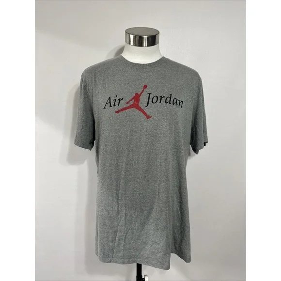 AUTHENTIC NIKE AIR JORDAN FLIGHT GRAY T-SHIRT CZ1767-091 XL GREY