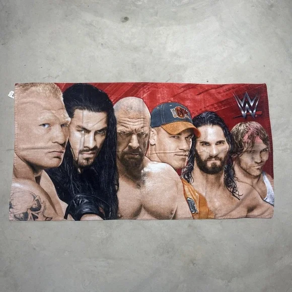 2016 Official Licensed WWE Beach Bath Towel Shield AJ Styles Dean Ambrose