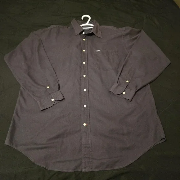 Daniel Cremieux Shirt Mens Large Brown Twill Button Front Long Sleeve‎ Hong Kong