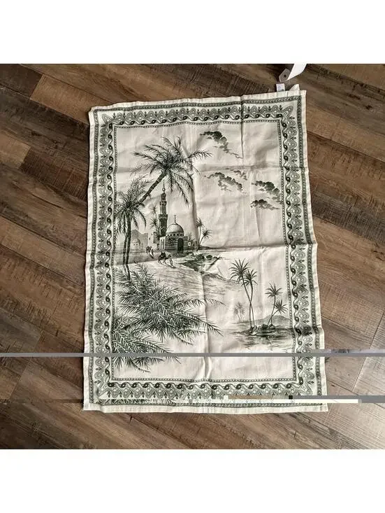 NEW Towel Vue d'Orient, Les Depareillees‎ en Vert ( Green )   From GIEN