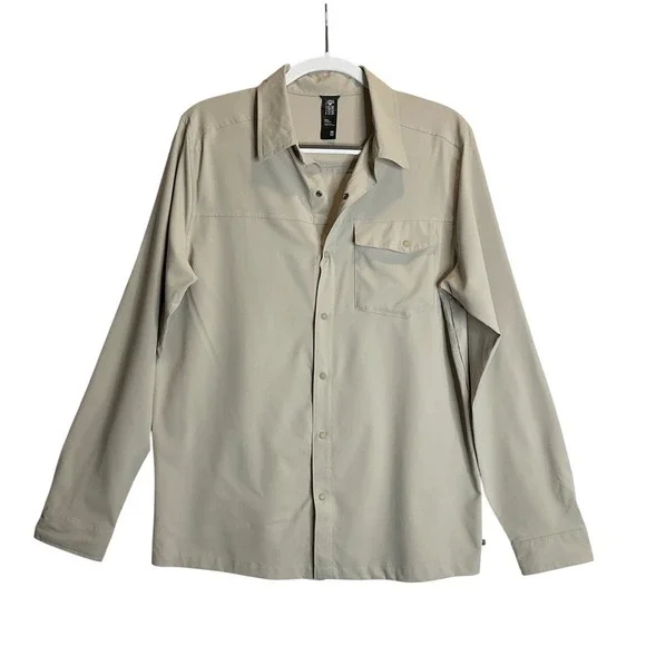Mountain Hardwear Shirt Snap Front Long Sleeve Lightweight‎ Performance Hiking M