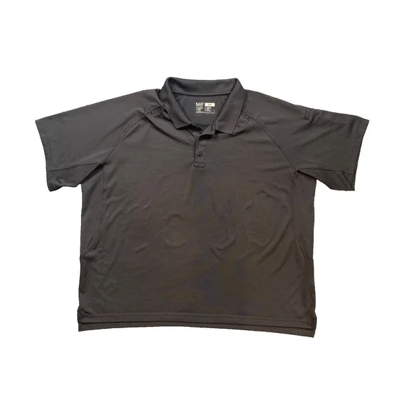 5.11 Tactical Polo Shirt Mens 3XL Big Grey Performance Short Sleeve Pen Pockets
