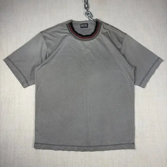Diesel Designer Y2K Center Logo Essential Streetwear Large Shirt