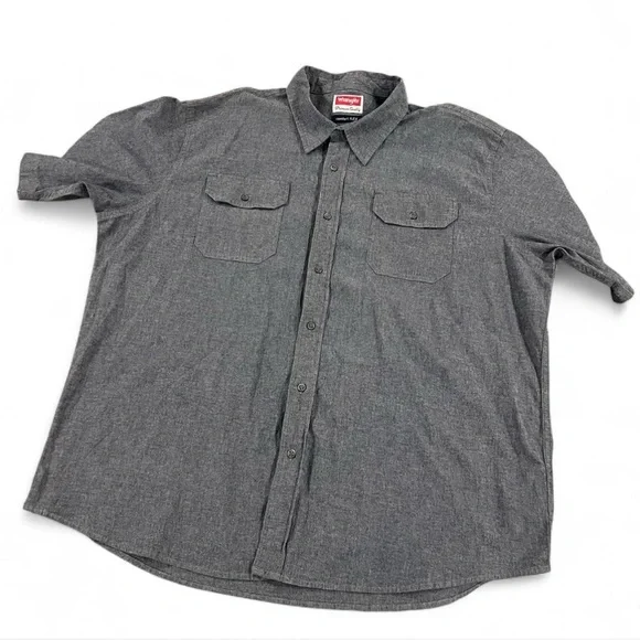 Wrangler Dark Gray‎ Casual Button-Down Shirt Size 2X