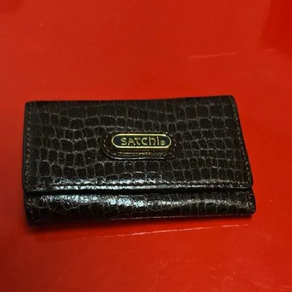Satchi Black Crocodile Pattern Wallet