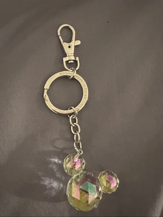 Disney Iridescent  Mickey Key Holder - Gold Hardware