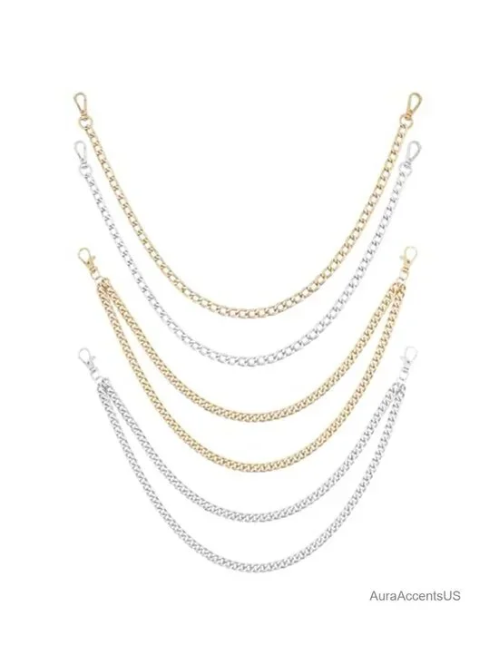 4 Pcs Pant Pocket Chain Set Metal Jeans Chains for Wallet Key Streetwear Punk