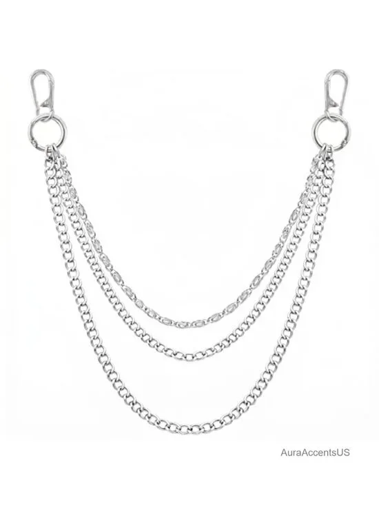 Men Women Punk Gothic Wallet Chain Carabiner Clasp