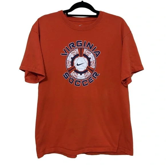 Virginia Tech Hokies Soccer Tee Men’s L Nike Loose Fit Short Sleeve T-Shirt