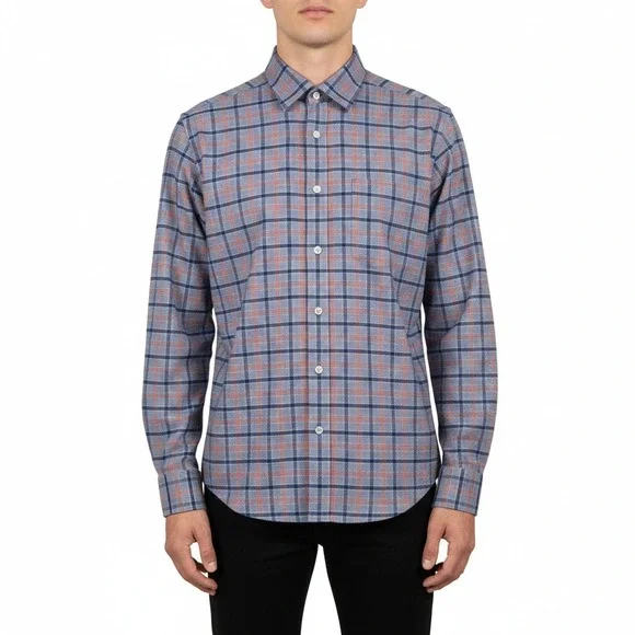 UNTUCKit Bernardo Plaid Long Sleeve Button Down Shirt Men Size XL Casual Western