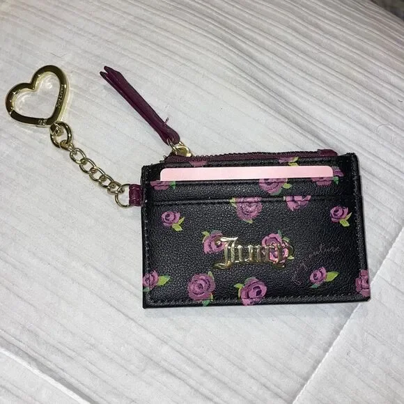 New juicy couture floral card case