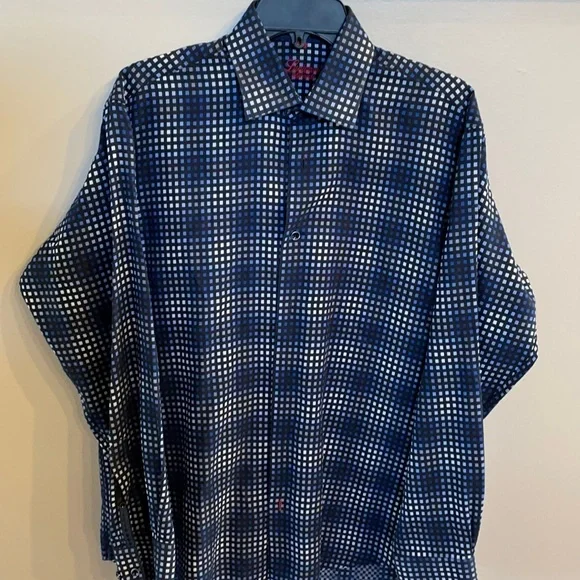 LUCHIANO VISCONTI DESIGNER men’s Dress / casual button down shirt. Size Med
