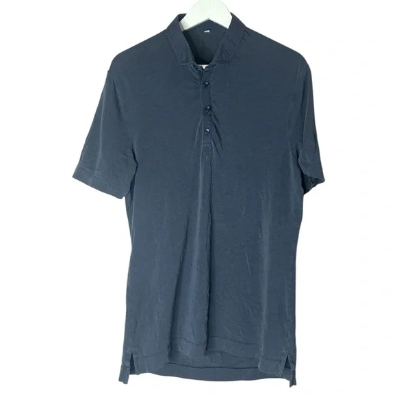Lululemon Men's Gray Polo Shirt Size Medium