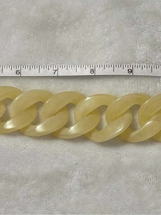 Yellow Marble Resin Chain Purse Charm