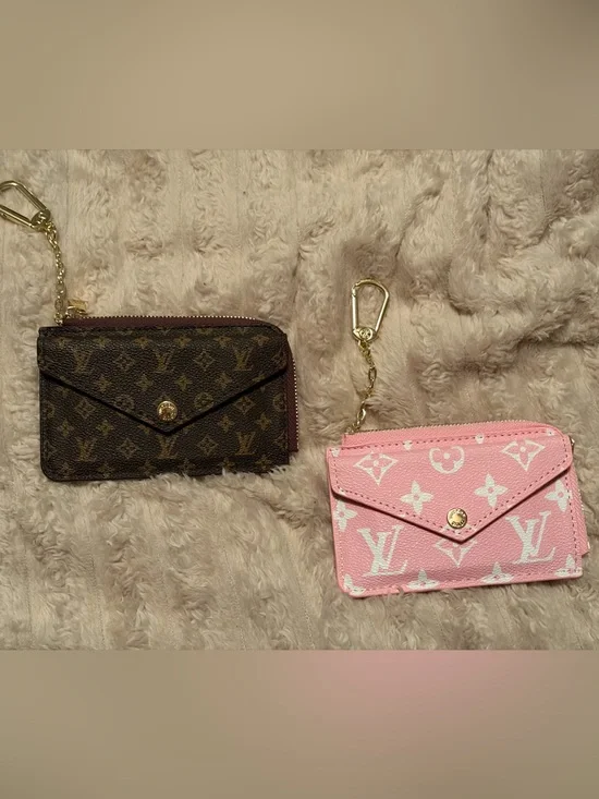 Pink or Brown Card Holder Pouch