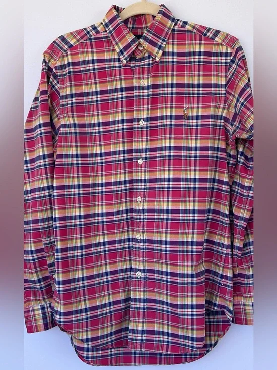 Ralph Lauren Men’s‎ Oxford Button Down Shirt Long Sleeved Classic Fit Size Small