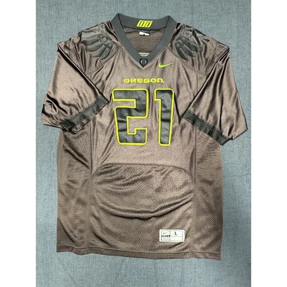 Nike Men's Black #21 Oregon Ducks Football‎ Jersey Size Large