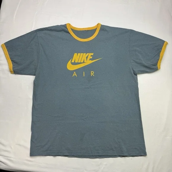 Nike Vintage Tee Mostly Silver Tag  T-shirt Size  M/L 28L X 22W Stain & Hole Y2K
