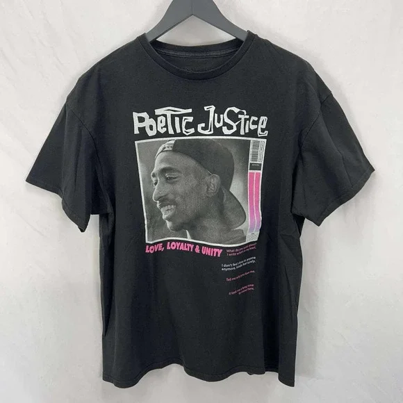 2Pac Poetic Justice 90s‎ Style Chemistry T Shirt Large Tupac Unity Love Loyalty