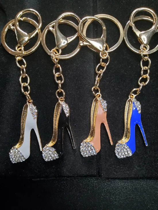 (2 for $20)Bling High Heel Shoe Bag Charm /Keychain