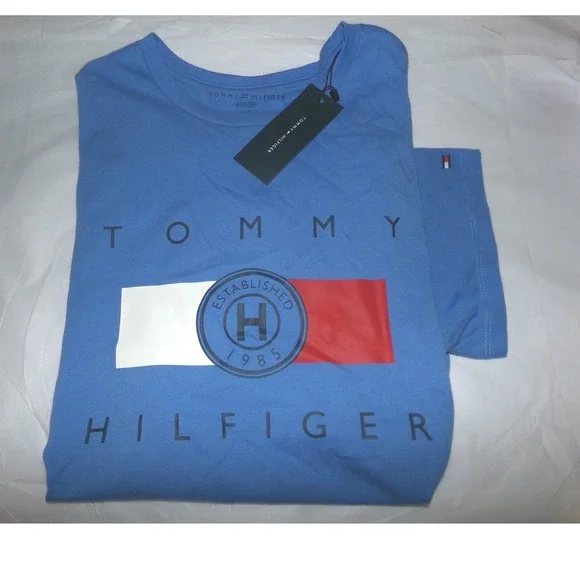 MENS‎ TOMMY HILFIGER S/S T-SHIRT~BLUE~SZ LRG~NWT