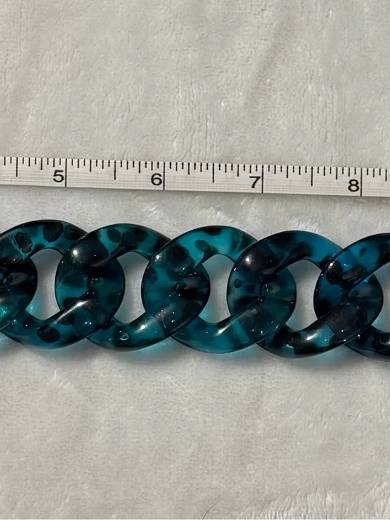 Teal Resin Chain Link Purse/ Bag Charm