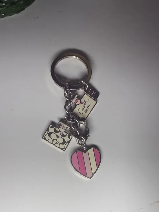 Coach Breast Cancer Awareness Keychain Fob Multi Purse Charms